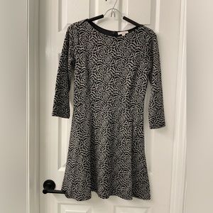 LOFT dress black and silver